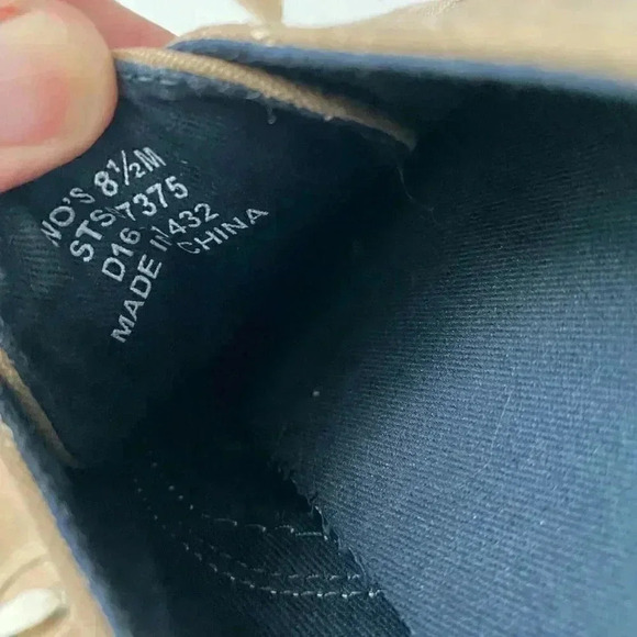 Sperry Top Sider Shoes Womens Brown Canvas Sz 8.5 Casual Boat Flats Memory Foam - Picture 4 of 5